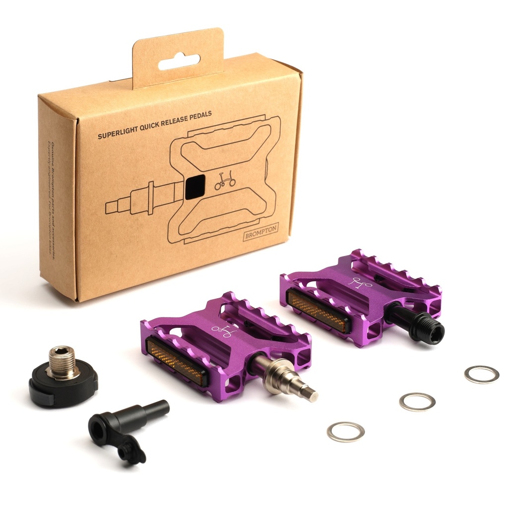 Brompton Superlight Quick Release Pedals - Purple | Brilliant Bikes